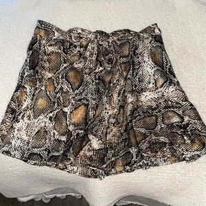 Zara snakeskin skirt with built-in shorts